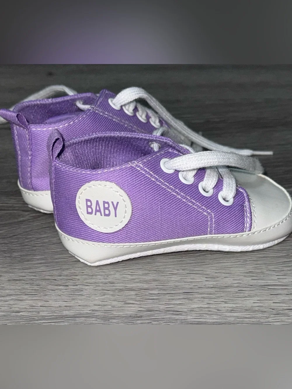 Purple Baby Girls Shoes Size 2: 7-12 Months